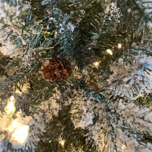Load image into Gallery viewer, Martha Stewart by Bethlehem Lights 9’ Full Flocked Tree w/ Pinecones