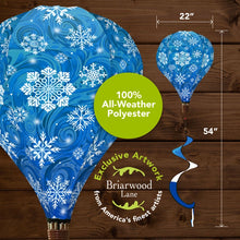 Load image into Gallery viewer, Briarwood Lane Let It Snow Snowflake Hot Air Balloon Wind Twister