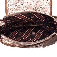 Load image into Gallery viewer, Myra Bag Mocha Beige Oakline Cotton &amp; Leather Shoulder Bag