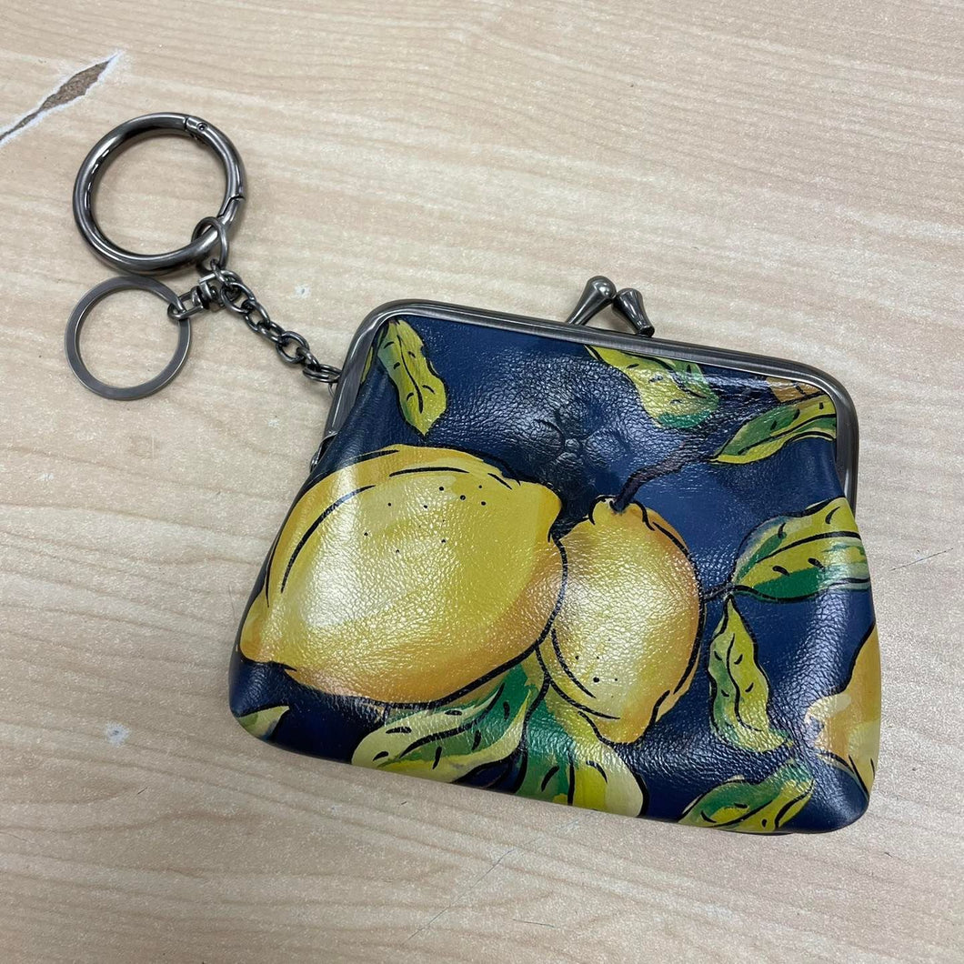 Patricia Nash Leather Lemon Change Pouch