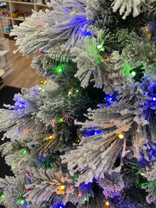 7.5’ Flocked Glitter Micro Radiant Color-changing Tree w/ 1150 LED Lights
