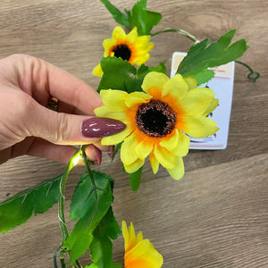 Ultimate Innovations 76” Faux Sunflower Garden Vine with 20 LED Lights