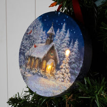 Load image into Gallery viewer, The Chapel LED Canvas Picture Ornament