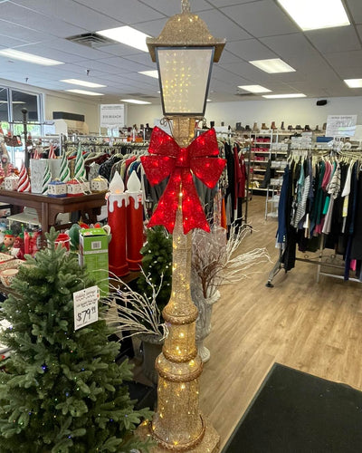 7' Glitter Twinking Lamp Post w/ 150 LED Lights (Indoor/Outdoor)