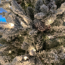 Load image into Gallery viewer, Martha Stewart by Bethlehem Lights 9’ Full Flocked Tree w/ Pinecones