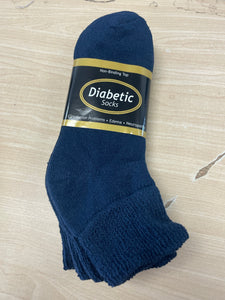 Men's Low Cut Non-Binding Diabetic Socks (3 Pairs)