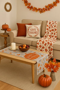 Fall Harvest Chenille 54" Table Runner