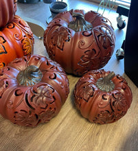 Load image into Gallery viewer, Set of 3 stacking pumpkins - Russet by Valerie