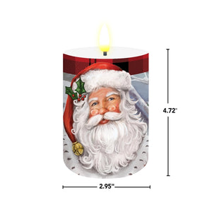 Briarwood Lane Checkered Santa LED Flameless Candle