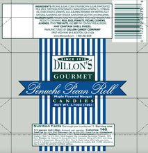 Load image into Gallery viewer, Dillon&#39;s Gourmet Penuche Pecan Roll Log, 2.75oz.
