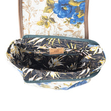 Load image into Gallery viewer, Myra Bag Blue &amp; Ivory Mesa Morning Glories Messenger Bag