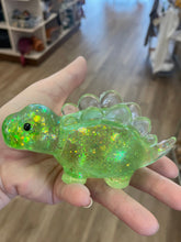 Load image into Gallery viewer, Glitter Filled Dino Squishy