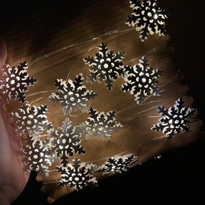 Bethlehem Lights 9’ Metal Snowflake Fairy Light Strand