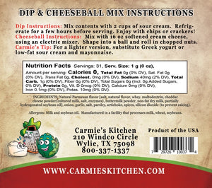 Carmie's Kitchen Artichoke Parmesan Dip Mix