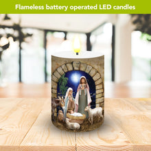 Load image into Gallery viewer, Briarwood Lane Away in a Manger LED Flameless Candle