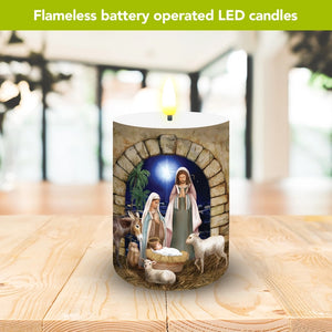Briarwood Lane Away in a Manger LED Flameless Candle