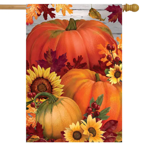 Briarwood Lane Autumn Pumpkin Trio House Flag