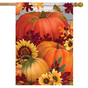 Briarwood Lane Autumn Pumpkin Trio House Flag