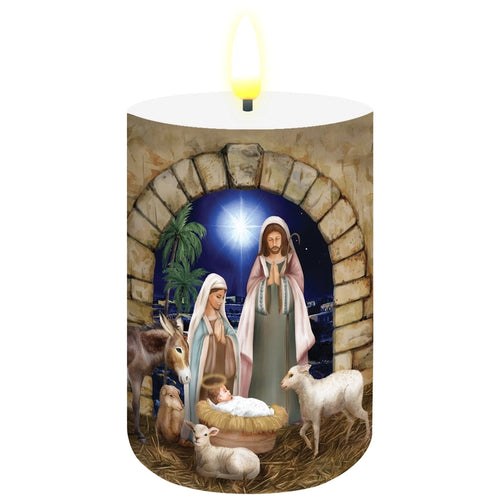 Briarwood Lane Away in a Manger LED Flameless Candle