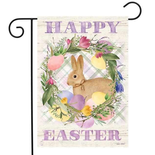 Briarwood Lane Bunny Easter Wreath Garden Flag