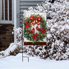Load image into Gallery viewer, Briarwood Lane Cardinal Wreath Christmas Garden Flag