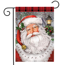 Load image into Gallery viewer, Briarwood Lane Checkered Santa Christmas Garden Flag