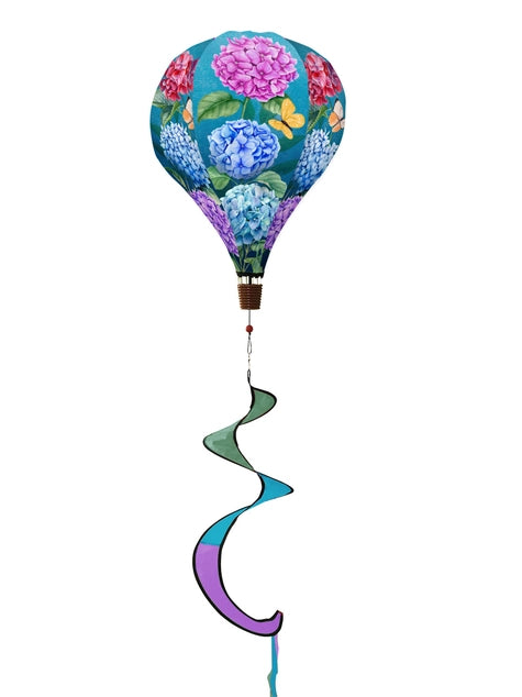 Briarwood Lane Colorful Hydrangeas Hot Air Balloon Wind Twister
