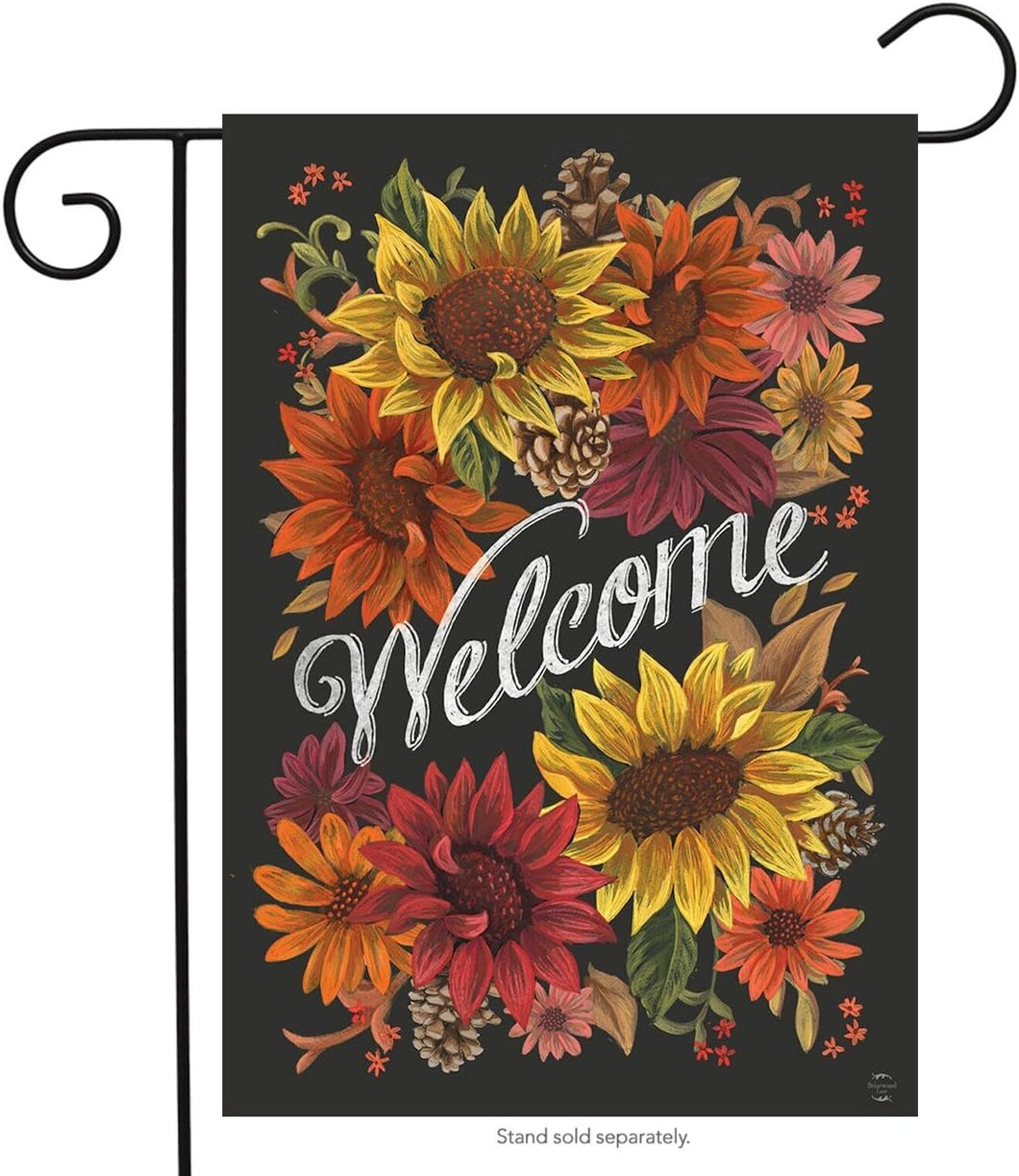 Briarwood Lane Fall Flowers Welcome Garden Flag