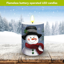 Load image into Gallery viewer, Briarwood Lane Smiling Snowman LED Flameless Candle
