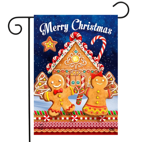 Briarwood Lane Gingerbread House Christmas Garden Flag