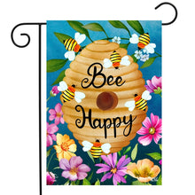 Load image into Gallery viewer, Briarwood Lane Happy Beehive Garden Flag