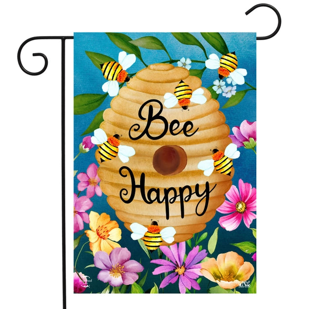 Briarwood Lane Happy Beehive Garden Flag