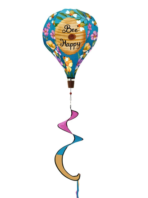 Briarwood Lane Happy Beehive Hot Air Balloon Wind Twister