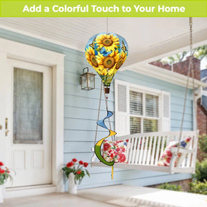 Briarwood Lane Sunflower Dance Hot Air Balloon Wind Twister