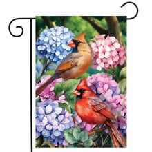 Load image into Gallery viewer, Briarwood Lane Perched Cardinals Garden Flag