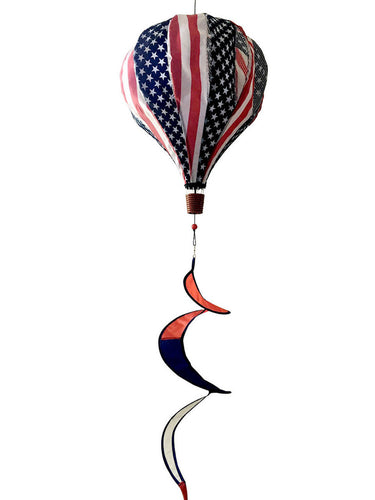 Briarwood Lane Red, White & Blue Hot Air Balloon Wind Twister
