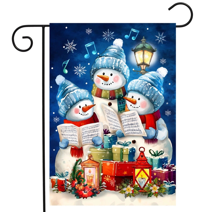 Briarwood Lane Singing Snowmen Winter Garden Flag