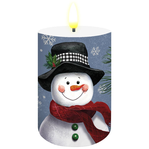 Briarwood Lane Smiling Snowman LED Flameless Candle