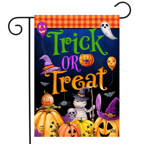 Briarwood Lane Trick or Treat Halloween Garden Flag