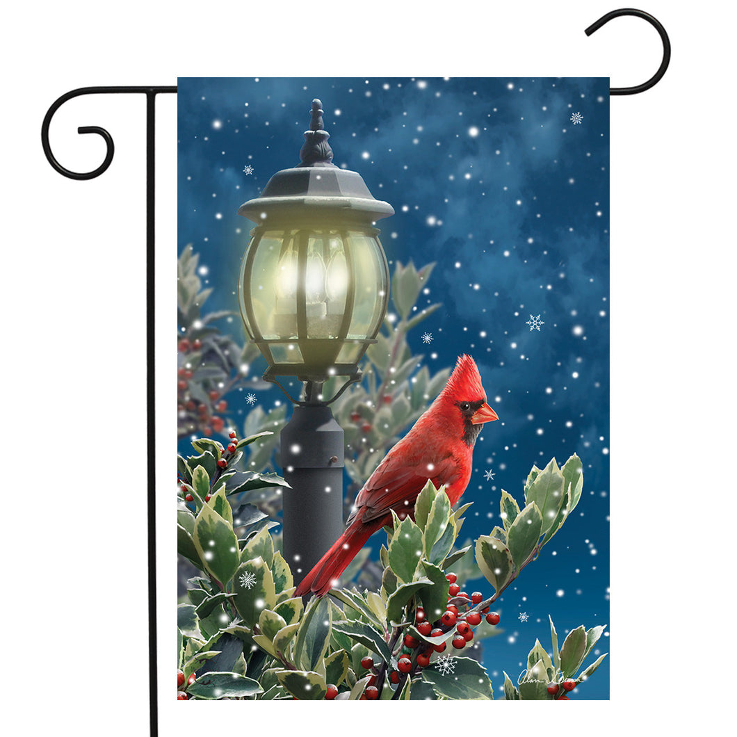 Briarwood Lane Winter Solitude Cardinal Garden Flag
