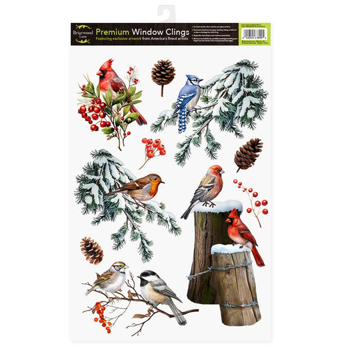 Briarwood Lane Winter Woodland Birds Seasonal Window Clings