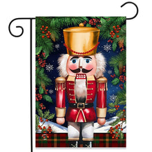 Load image into Gallery viewer, Briarwood Lane Wooden Nutcracker Christmas Garden Flag