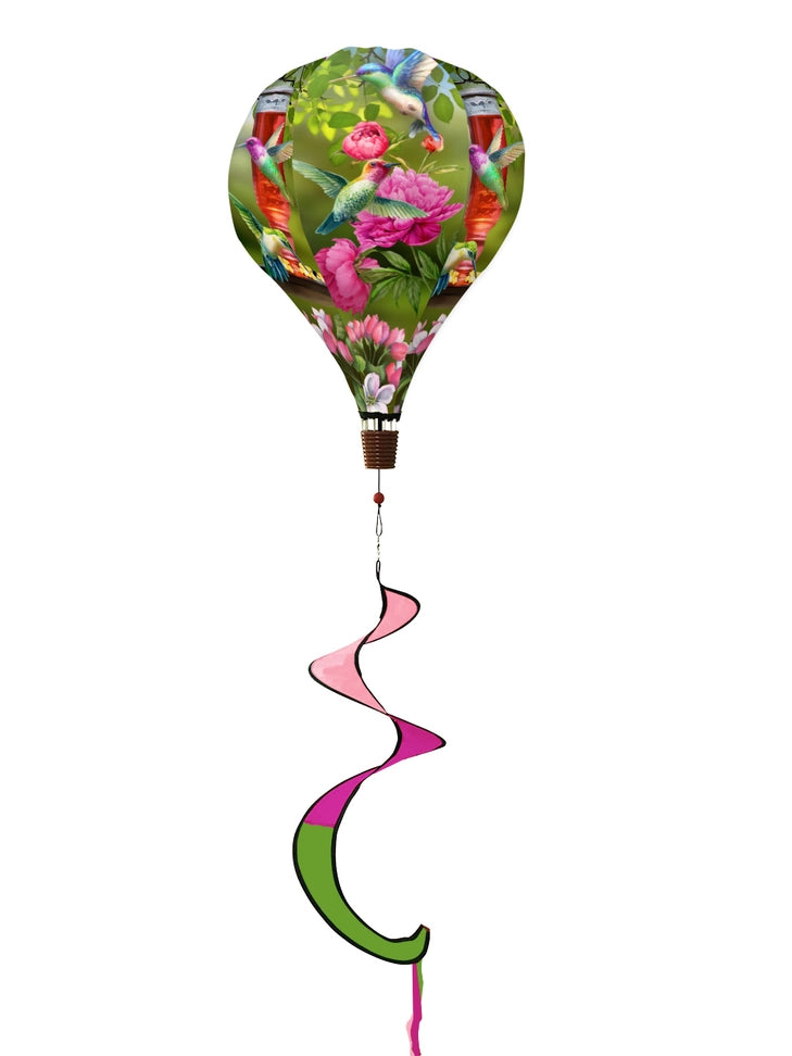 Briarwood Lane Hummingbird Feeder Hot Air Balloon Wind Twister