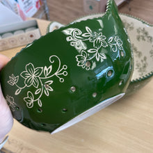 Load image into Gallery viewer, Temp-tations set of 2 colander bowl set - floral lace green