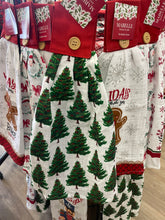 Load image into Gallery viewer, Christmas Tie Button Kitchen Towel