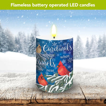 Load image into Gallery viewer, Briarwood Lane Cardinals Appear LED Flameless Candle
