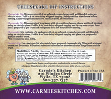 Load image into Gallery viewer, Carmie&#39;s Kitchen Peaches N&#39; Cream Cheesecake Dip Mix