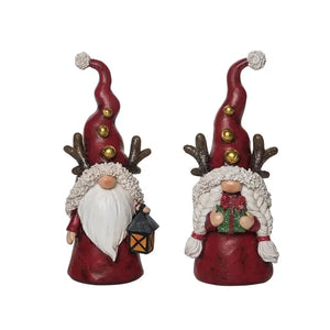 9" Resin Christmas Gnome Figurine