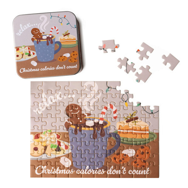 Jolly Jigsaws Holiday Mini Puzzle w/ Metal Tin