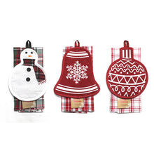 Load image into Gallery viewer, Set of 2 Holiday Shaped Pot Holder &amp; Kitchen Towel